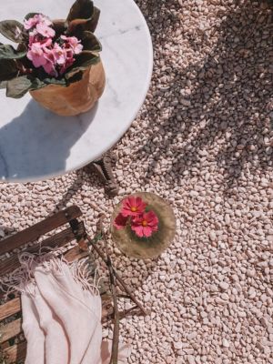 Galet roulé rose de Provence 10/20 en big bag de 350 KG