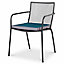 Galette de chaise Adelaide bleu métal 44 x 44 cm