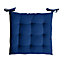 Galette de chaise bleu JBY Creation L.38 x l.38 cm