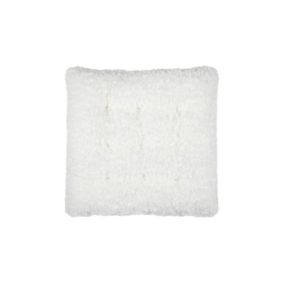Galette de chaise bouclette 38x38cm - 38cm - Ecru