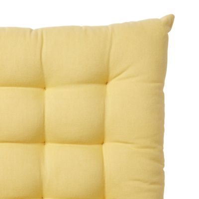 Galette de chaise capitonnée Blooma Rural jaune 36 x 36 cm
