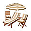 Galette de chaise carrée Palma rayé 42 x 42 cm