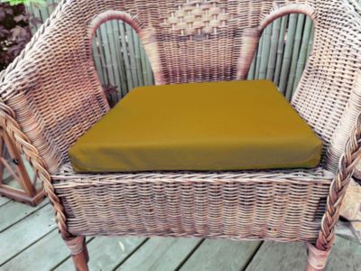 Galette de chaise carré Easy for life jaune cumin L.40 x l.40 cm