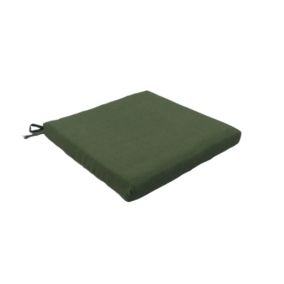 Galette de chaise carré Easy for life vert kaki L.40 x l.40 cm