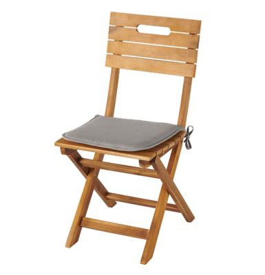 Galette de chaise carrée Cocos gris 38 x 38 cm