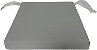 Galette de chaise carrée Florida gris blanc 40 x 40 cm