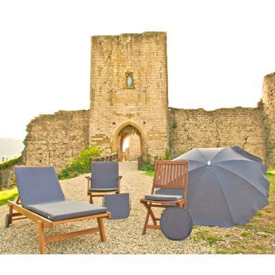 Galette de chaise carrée Peps anthracite 38 x 38 cm, ép.30mm