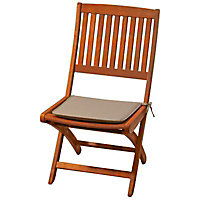 Galette de chaise carrée Peps taupe 38 x 38 cm, ép.30 mm