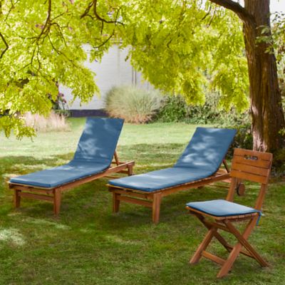 Galette de chaise Cocos bleu 38 x 38 cm