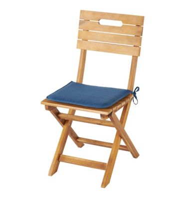 Galette de chaise Cocos bleu 38 x 38 cm