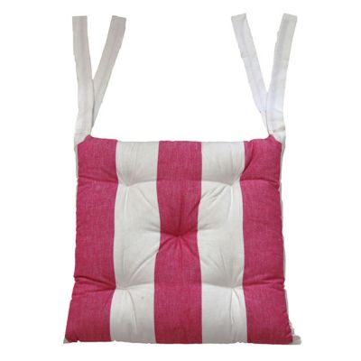 Galette de chaise Cologne à rayures Rose 40 x 40 cm