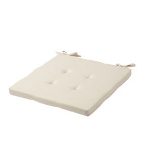 Galette de chaise coloris naturel 40 x 40 cm