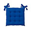 Galette de chaise Colours Zen bleu touareg 40 x 40 cm