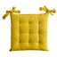 Galette de chaise Colours Zen jaune 40 x 40 cm