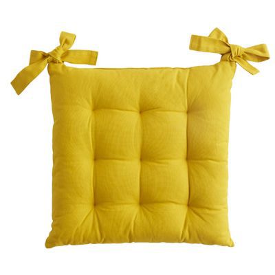 Galette de chaise Colours Zen jaune 40 x 40 cm