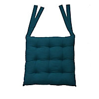 Galette de chaise Colours Zen paon bleu 40 x 40 cm