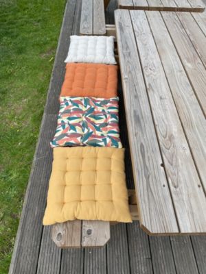 Galette de chaise cumin L.45 x l.45 cm Ornami