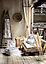 Galette de chaise Deco&Co Banana beige blanc L.40 x l.40 x ep.8 cm