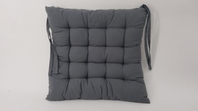 Galette de chaise déperlante grise 45 x 45 cm Ornami