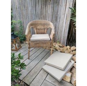 Galette de chaise GoodHome Tiga naturel 45 x 45 cm