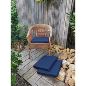 Galette de chaise Essentiel bleue