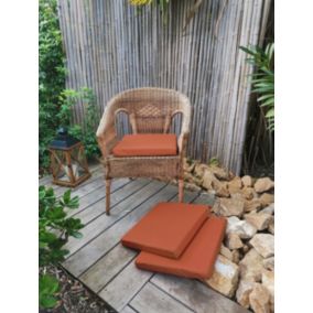 Galette de chaise Easy for life orange L.39 x l.39 x Ep.5cm