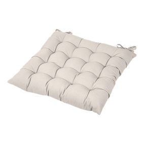 Galette de chaise en coton Hiva beige L.45 x l.45cm GoodHome