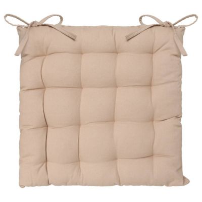 Galette de chaise en coton lin 38x38 cm - Atmosphera