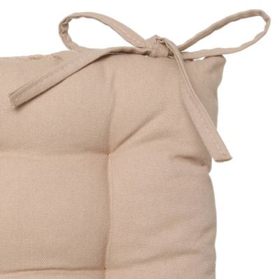 Galette de chaise en coton lin 38x38 cm - Atmosphera