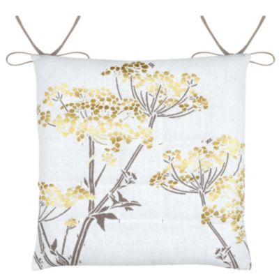 Galette de chaise feuillage doré pour intérieur chic (38x38 cm - Doré)