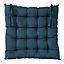 Galette de chaise GoodHome Hiva bleu foncé 45 x 45 cm