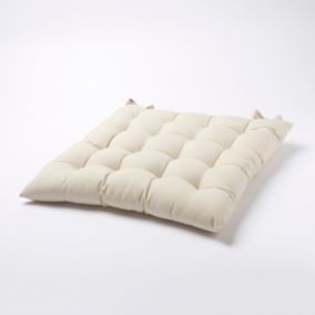 Galette de chaise GoodHome Hiva coloris naturel 45 x 45 cm