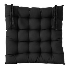 Galette de chaise GoodHome Hiva noir 45 x 45 cm