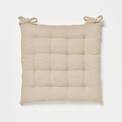 Galette de chaise GoodHome Tiga coloris naturel 45 x 45 cm