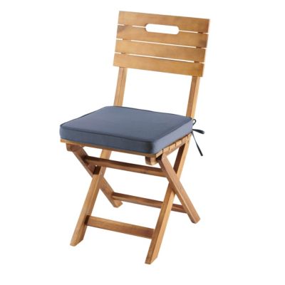 Galette de chaise GoodHome Tiga gris 40 x 40 cm