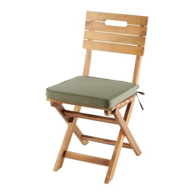 Galette de chaise GoodHome Tiga kaki 40 x 40 cm