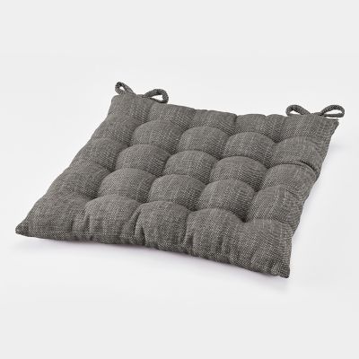 Galette de chaise GoodHome Tiga noir 45 x 45 cm
