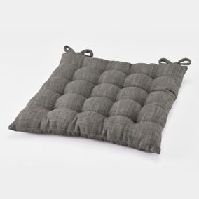Galette de chaise gris chambray 45X45