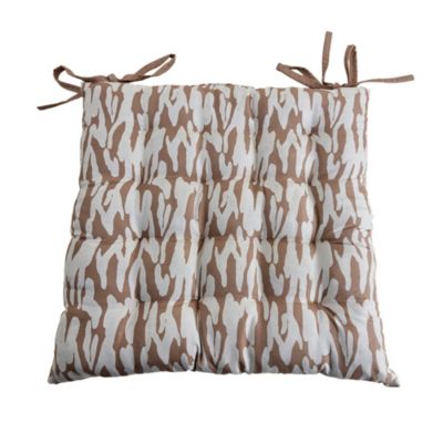 Galette de chaise intérieur/extérieur déperlante beige 45 x 45 cm, ép.40 mm Ornami