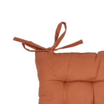 Galette de chaise orange terracotta L.45 x l.45 cm Ornami