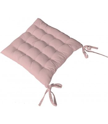 Galette de chaise piquée 40x40cm - 40x40cm - Rose