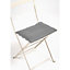 Galette de chaise rectangulaire Bistro gris 37,5 x 29 cm Fermob
