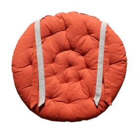 Galette de chaise ronde matelassée VALAYANS (40 cm - Orange)