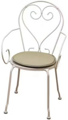 Galette de chaise ronde Peps beige ø38 cm, ép.30 mm