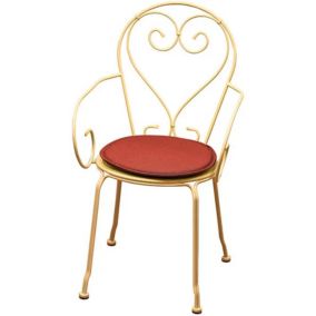 Galette de chaise ronde Peps terracotta ø38 cm, ép.30 mm