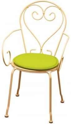 Galette de chaise ronde Peps vert ø38 cm, ép.30 mm