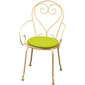 Galette de chaise ronde Peps vert ø38 cm, ép.30 mm