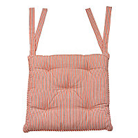 Galette de chaise San Juan à rayures Orange 40 x 40 cm