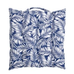 Galette de chaise Taupaki bleu L.38 x l.38 x ep.3 cm