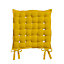Galette de chaise tressée jaune 40 x 40 cm